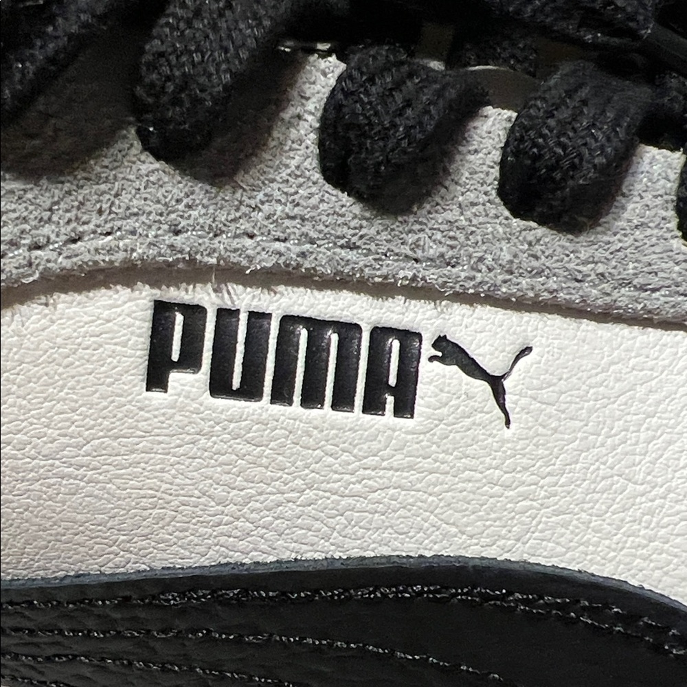 PUMA Club II Era Platform White and Black Sneakers Size 8.5 - Picture 2 of 11